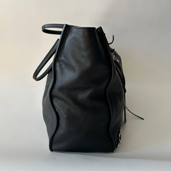 BALENCIAGA LARGE BLACK LEATHER PAPIER A4 TOTE BAG - Picture 9 of 14